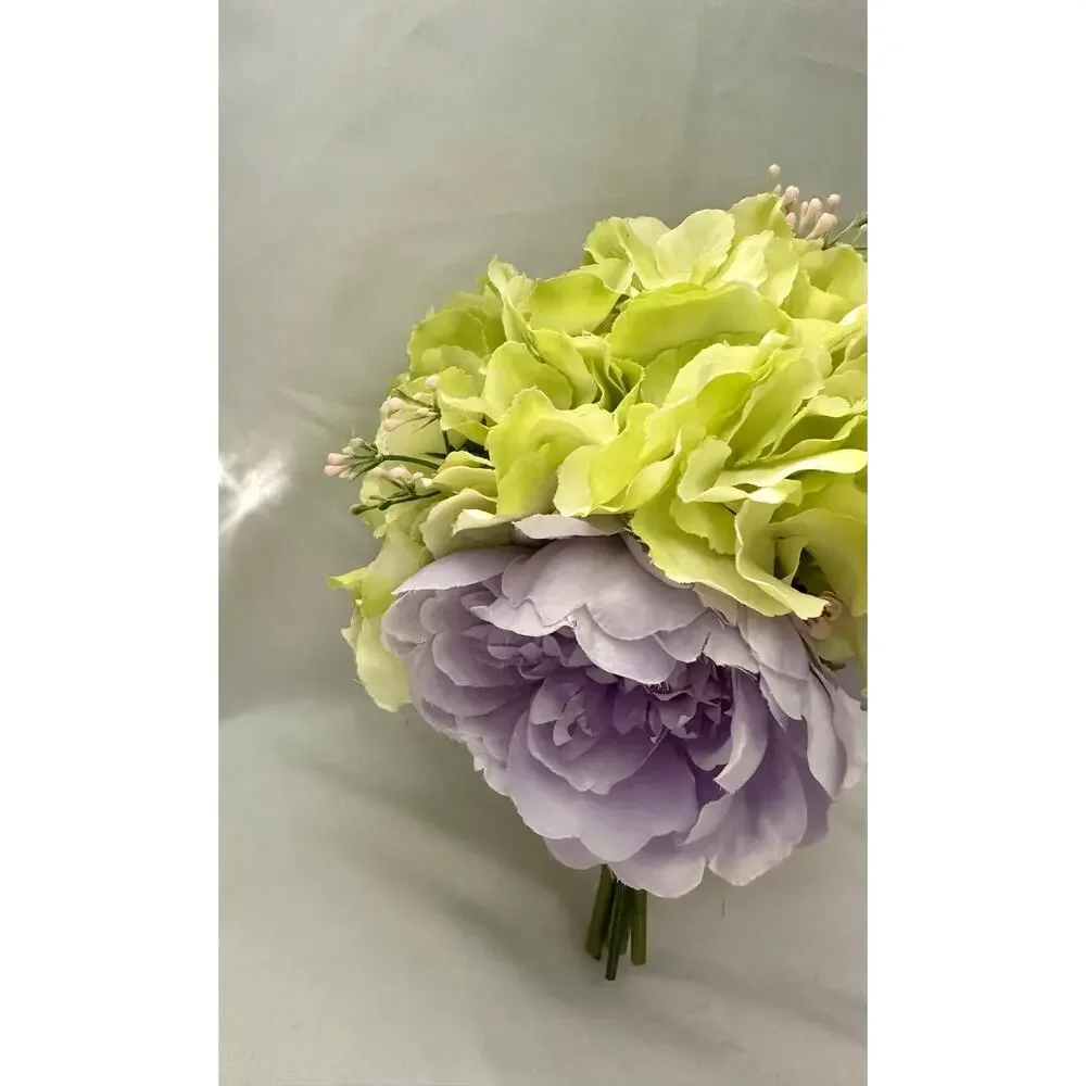 Homecoming prom floral bouquet artificial light purple light green silver